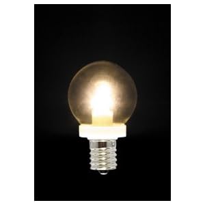 【クリックで詳細表示】LED 小型電球形 ランプ G40 E17 クリアガラス 発光色：電球色