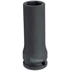 【クリックで詳細表示】12.7sq6角ディープソケット(インチ) 14300A-15/16