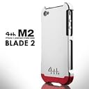 <iPhone4S/4対応>iPhone4ケース【4tn Design】Ｍ２ (Silver/Red)
