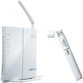 BUFFALO �G���g���[���f�� ����LAN���[�^�[ Air Station �Z�b�g(USB) WHR-HP-GN/U