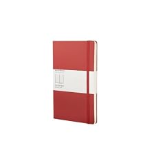Moleskine Classic Red Notebook, Ruled Large