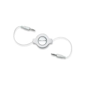 Belkin RETRACTABLE CAR STEREO CABLE(3.5mm/3.5mm: 5feet White color (1.5 meters)) F3X1773-4.5