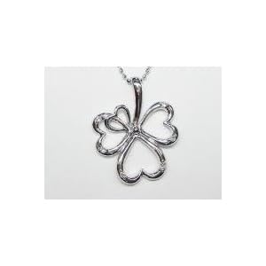 【クリックで詳細表示】K18WGダイヤペンダント 0.03CT K18WGカットボール40cm N2338B