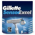  Gillette Sensor Excel Cartridges, 5-Count Packages (Pack of 2)