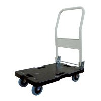 【クリックで詳細表示】ナンシン 樹脂運搬車 静音仕様 120kg荷重 W400×D600×H775 ＜2NS＞LSK-201K