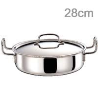【クリックで詳細表示】ジオ 浅型両手鍋 28cm GEO-28SGEO-28S