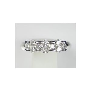 【クリックでお店のこの商品のページへ】K18WGダイヤリング 0.50CT GRHR455 16号