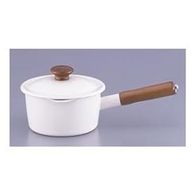 【クリックで詳細表示】富士ホーロー ホーロー鍋 BMS(ビームス) 16cm(1.6L)ソースパン深型 ホワイト： ホーム＆キッチン