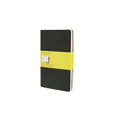Moleskine Square Cahier Journal Black Large: set of 3 Square Journals