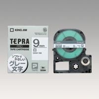 【クリックで詳細表示】KING JIM PROテープカートリッジカラーラベル(ソフト)白/グレー文字 SS9H