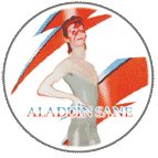 DAVID BOWIE - Aladdin Sane - Button / Pin