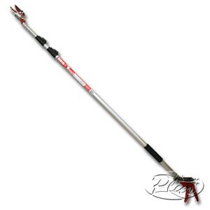 【クリックで詳細表示】高枝切鋏(鋸刃・ガイド・ベルト付) かるのび3段4M(アンビルタイプ)