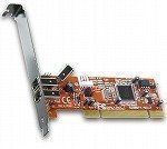 �Z���`�����[ �|�[�g�𑝂₵�^�C IEEE1394a x3 PCI�ڑ��J�[�h CIF-FW4P3
