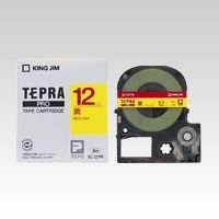 【クリックで詳細表示】テプラ・SRシリーズ専用テープカートリッジ カラーラベル【パステル】8m 【黄ラベル 赤文字】 SC