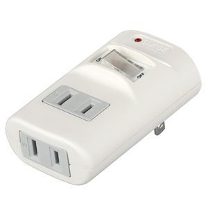 【クリックでお店のこの商品のページへ】iBUFFALO OAタップ 2分配タイプ 雷サージ/集中スイッチ付 ホワイト BSTAD04WH