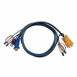 【クリックで詳細表示】ハイパーツールズ ATEN USB対応KVMケーブル 3M (SPHD15⇔DSUB15・USB・AUDIO) 2L-5303U