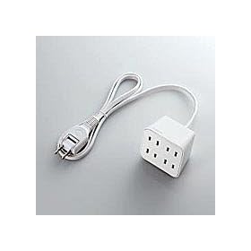 �G���R�� �R�[�h��������^�b�v 2P4�� 0.3m(�z���C�g) T-KS12403WH