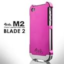 <iPhone4S/4対応>iPhone4ケース【4tn Design】Ｍ２ (Pink/Silver)