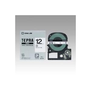 【クリックで詳細表示】KING JIM Proテープカートリッジ 白ラベル 12mm SS12K