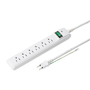 【クリックでお店のこの商品のページへ】SANWA SUPPLY 3P・6個口・2P(アースコード付)プラグ1.5mコード・一括集中スイッチ・ブレーカ付き雷ガードタップ TAP-SP107