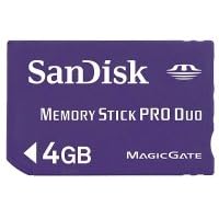 �T���f�B�X�N �������[�X�e�B�b�N ProDuo SanDisk MemoryStick ProDuo 4GB �i�A�_�v�^�[�����j