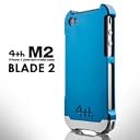 <iPhone4S/4対応>iPhone4ケース【4tn Design】Ｍ２ (Blue/Silver)