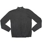DKNY（ディーケーエヌワイ） KMRU4276 DKNY//Jeans ラインネック フルジップリブジャケット チャコールグレー 米国M