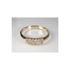 【クリックでお店のこの商品のページへ】K18PGダイヤリング 0.20CT R1563B 7号