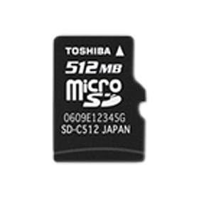 TOSHIBA microSD 512MB �������[�J�[�h SDC-512-T