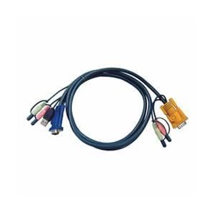 【クリックで詳細表示】ハイパーツールズ ATEN USB対応KVMケーブル 1.8M (SPHD15⇔DSUB15・USB・AUDIO) 2L-5302U