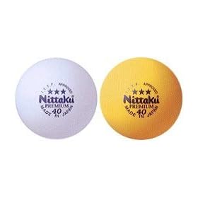 �j�b�^�N Nittaku �싅�{�[�� 3�X�^�[(�v���~�A��)�d��40mm 1�_�[�X �z���C�g