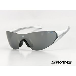 【クリックで詳細表示】【SWANS】サングラス 双(SOU)シリーズ ホワイト/シルバー /シルバーミラー/スモーク(両面クラリテックス) スワンズ