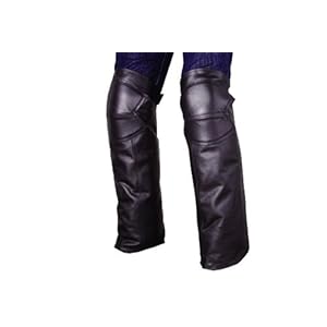 【クリックで詳細表示】ラフ＆ロード：レザーレッグカバー ブラック サイズ：スタンダード (身長150-175cm) RR7911