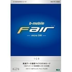 ���{�ʐM b���o�C���E�t�F�A 1GB �}�C�N��SIM�p�b�P�[�W(�ő嗘�p����120��) BM-FR-1GBM