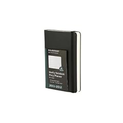 Moleskine 2012 18 Month Weekly Notebook Planner Black Hard Cover Pocket