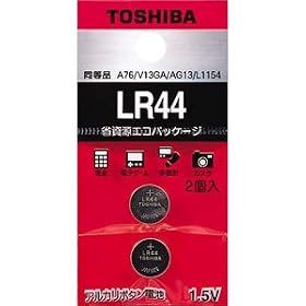 TOSHIBA �A���J���{�^���d�r(2��) LR44EC 2P