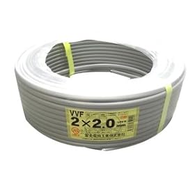 �x�m�d�� VVF�P�[�u�� 2.0mm�~2�S 1m�؂蔄�� (�D�F) VVF2.0mm�~2C�~1m