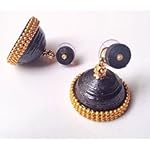 Black pearlchain jhumka