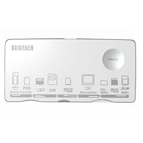 I-O DATA USB 2.0/1.1�ڑ� 33���f�B�A�Ή��}���`�J�[�h ���[�_�[�E���C�^�[(�z���C�g) USB2-W33RW/W