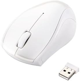 ELECOM ���[�U�[���C�����X�}�E�X 3�{�^�� 2.4Ghz �z���C�g M-D19DLWH