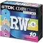 TDK CD-RW�f�[�^�p700MB 4�{���J���[�~�b�N�X 5mm���P�[�X����10���p�b�N [CD-RW80X10CCS]
