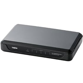 Logitec �M�K�r�b�g(1000BASE-T)�Ή� �X�C�b�`���O�n�u 5�|�[�g �d���O�t�� �v���X�`�b�N �u���b�N LAN-GSW05/PHB