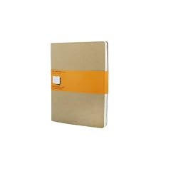 Moleskine Ruled Cahier Journal Kraft XLarge: set of 3 Ruled Journals