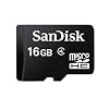 Sandisk microSDHC 16GB Class4 SD�ϊ��A�_�v�^�[�t�� �T���f�B�X�N ���s�A�� �o���N�i