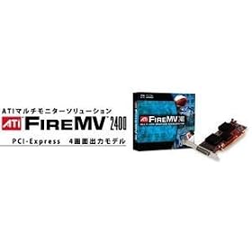 ATI �r�f�I�J�[�hLP�Ή�4��ʏo��FireMV2400 256MB PCI-Ex1 DVIx4(D-Subx4) FMV24-256ERX1