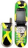  Jamaican Flag - Motorola V180 Cell Phone Protector Skin Decals - Faceplates
