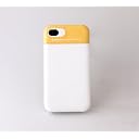 ZENUS iPhone4/4S対応 ケース Leather Bar ホワイト&オレンジ 本革 Z203i4