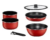  Tefal - Set 6 Pièces PTFE Ingenio 24 cm Cocoon Rouge* - 3168430066762