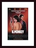  B Monkey by unknown 17.00X11.00 Framed with Black Wood Frame