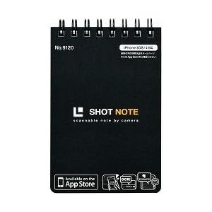 【クリックで詳細表示】キングジム ショットノート(ツインリングタイプ) Sサイズ 黒 9120クロ